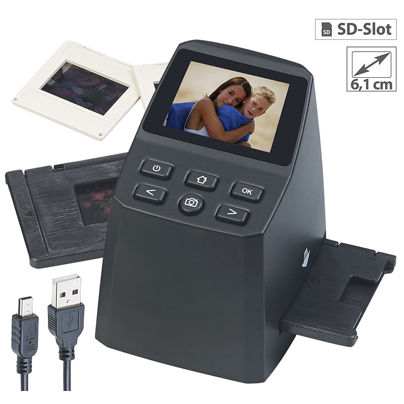 Stand-Alone-Dia- und Negativ-Scanner mit 8-MP-Sensor, 2.400 dpi
