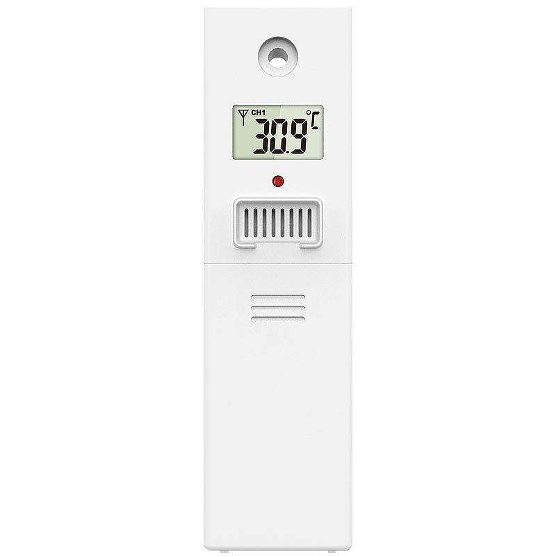 Funk-Außensensor für Wetterstation FWS-1200, 60 m Reichweite, IP44