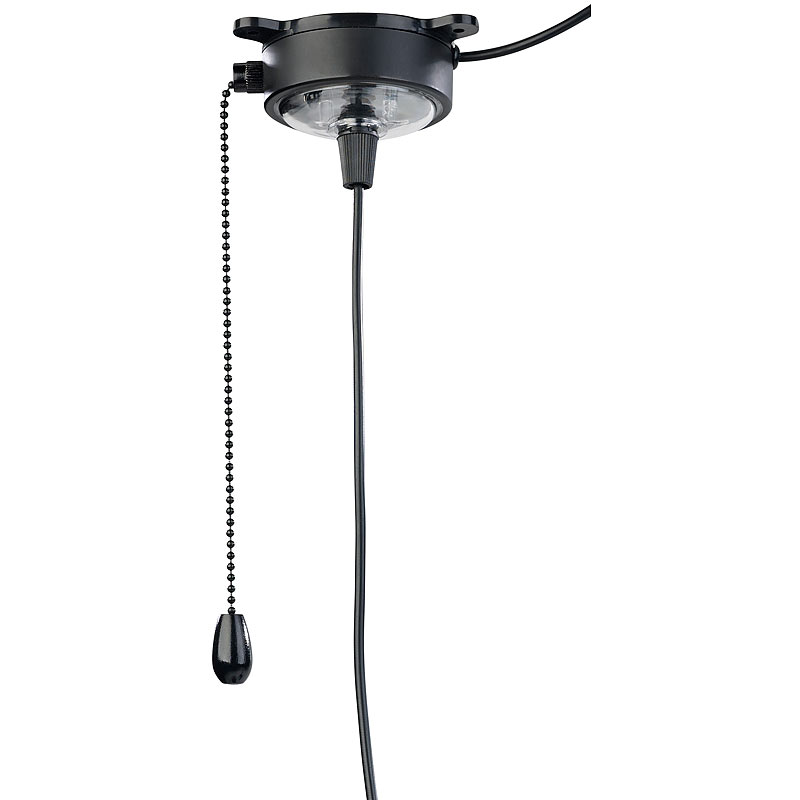 Lunartec Solar-LED-Hängeleuchte mit Zugschnur und Fernbedienung, 40