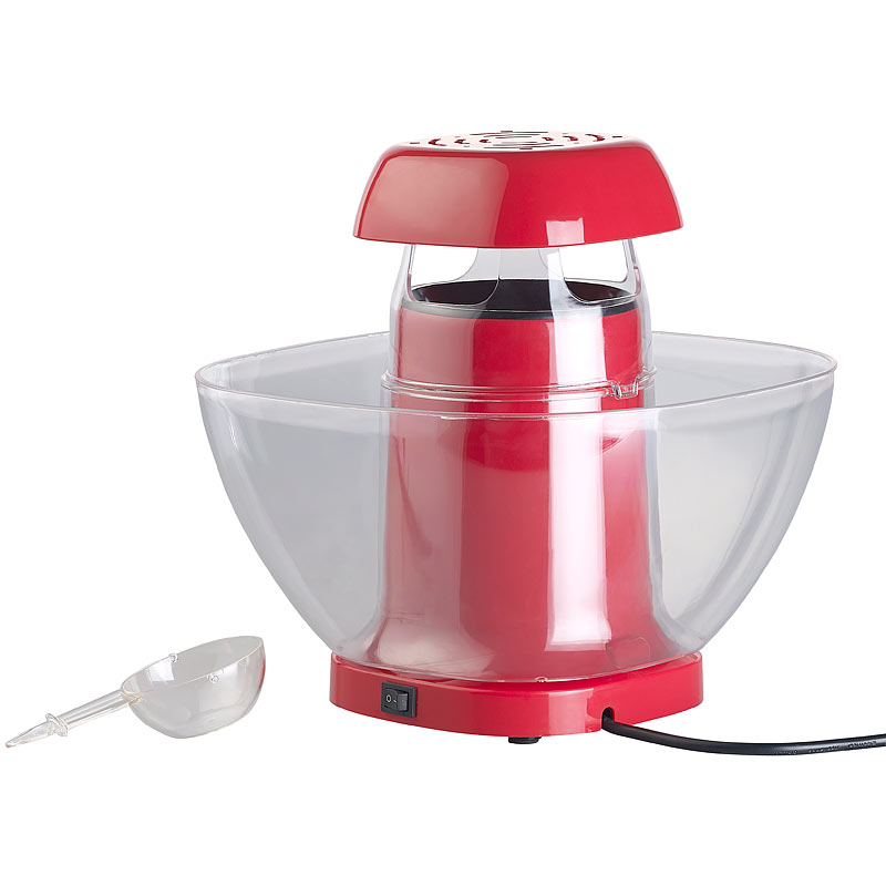 Heißluft-Popcorn-Maschine mit Auffangschale, für 80 g Mais, 1.200 Watt