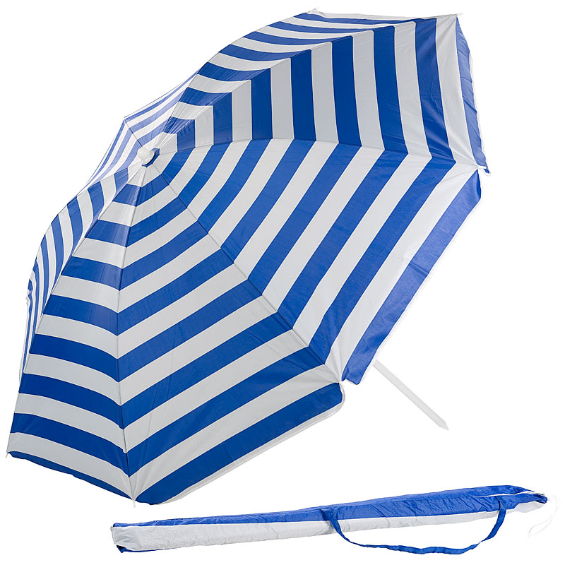 2-teiliger Sonnenschirm mit Sonnenschutz UV30+ und Tasche, Ø 160 cm