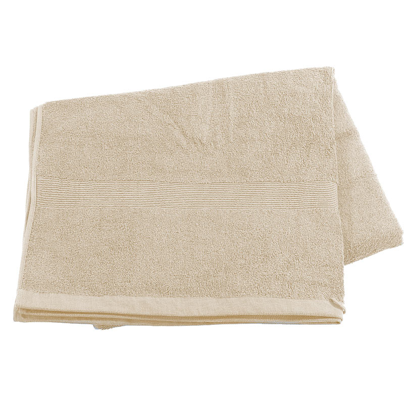 Saunatuch aus Baumwoll-Frottee 220 x 90 cm, beige