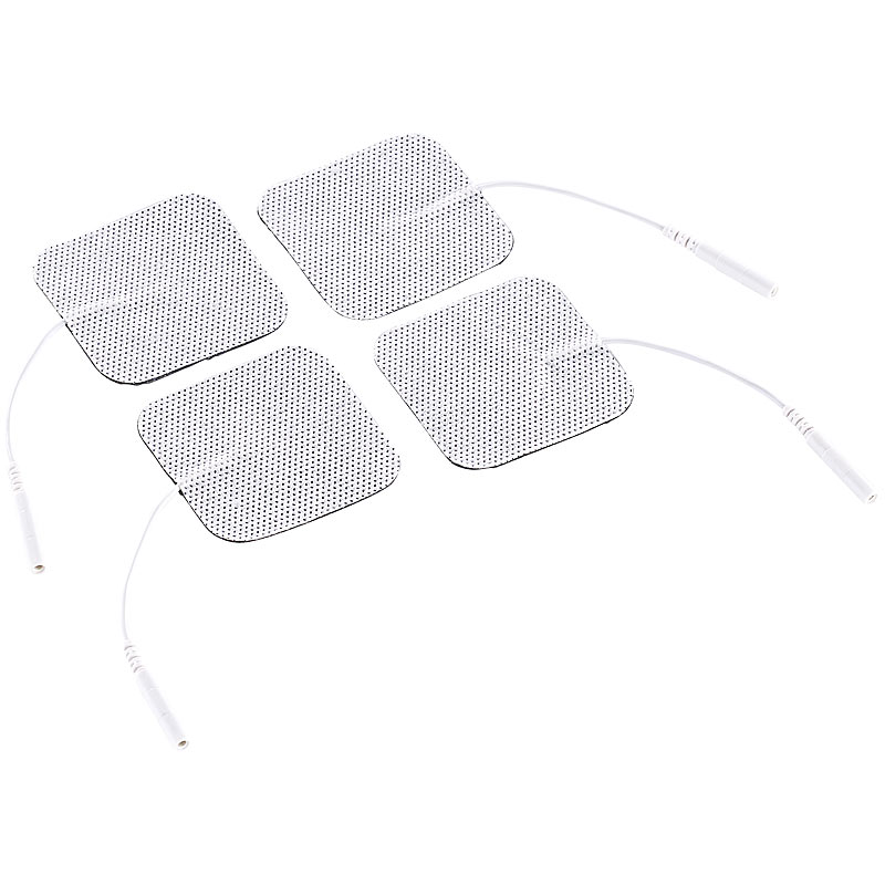 Elektroden-Pads für Reizstrom-Geräte, 2-mm-Anschluss, 5x5 cm, 4er-Set