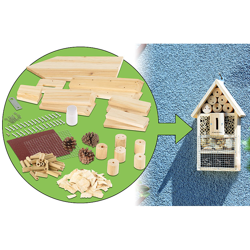 Insektenhotel-Bausatz, Nisthilfe und Schutz für Nützlinge