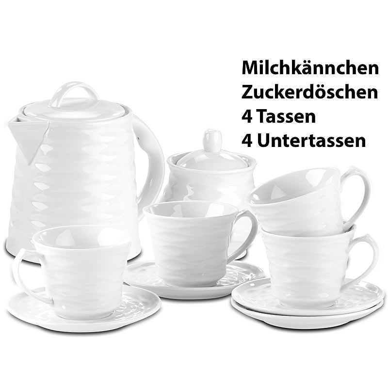 Porzellan-Kaffee- & Tee-Service, 10-tlg., für Wasserkocher WSK-270.rtr