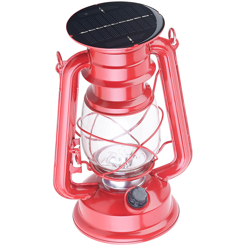 Deko-Sturmlampe mit 12 LEDs & Solarbetrieb, 40 Lumen, 1,5 Watt, 23 cm