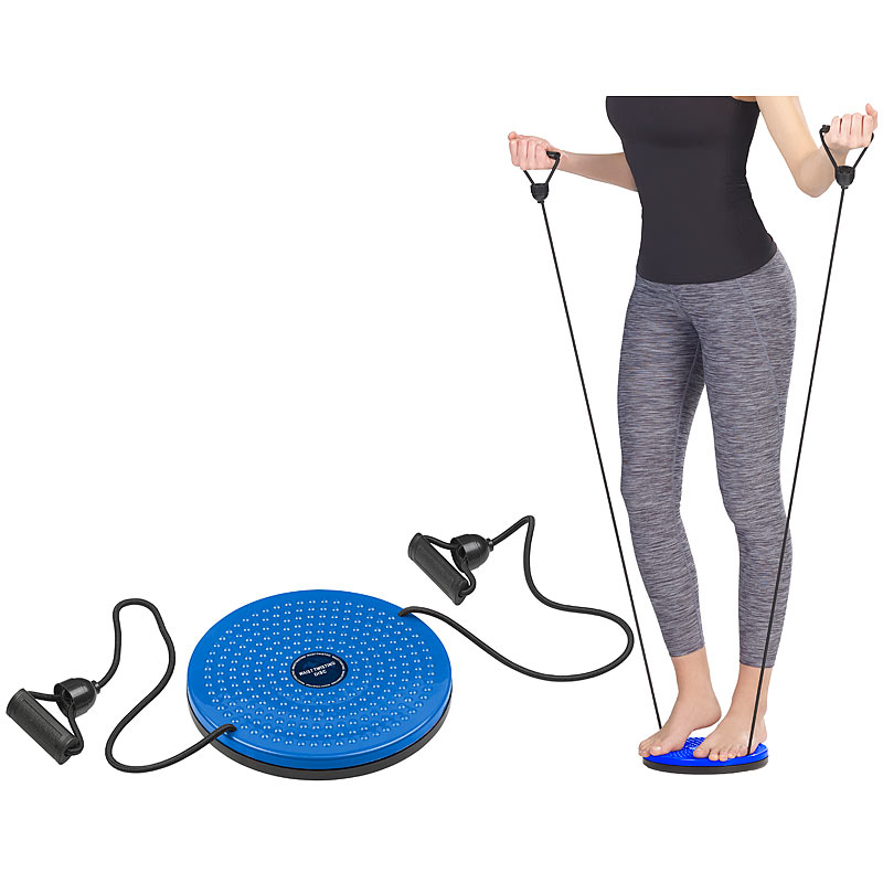 Fitness Twisting Disk mit Expander für Bauch, Taille & Arme, Ø 24,5 cm