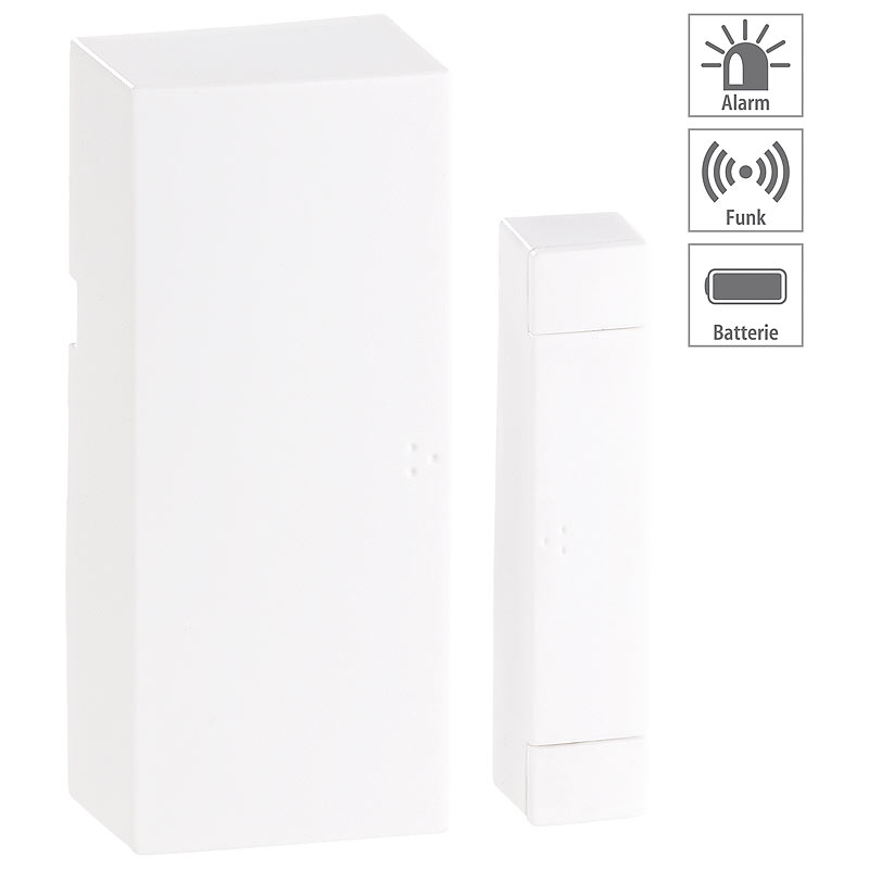 Tür- & Fenster-Alarm für Funk-Klingel-Serie KFS-150, Batteriebetrieb