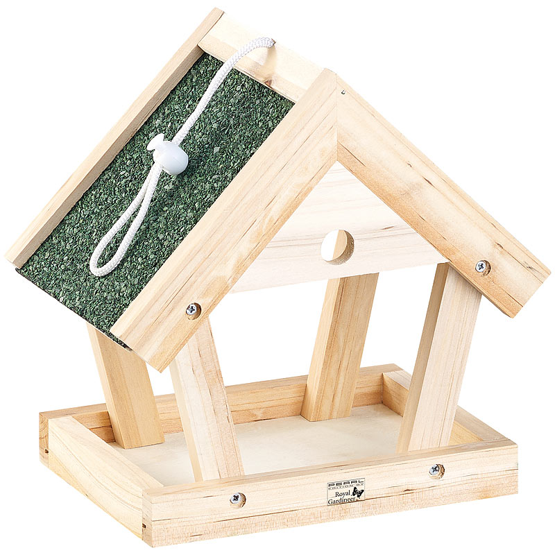 Vogelfutterhaus: Vogel-Futterhaus-Bausatz aus Echtholz, zum Aufhängen
