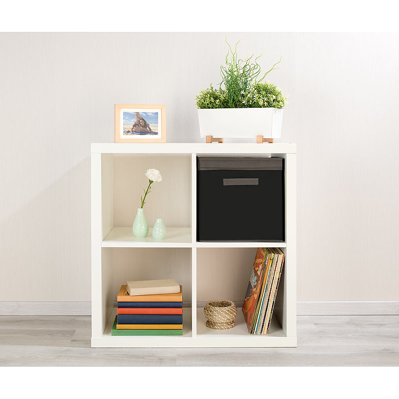 Faltbox: 2er-Set Aufbewahrungsboxen mit Deckel, faltbar, 31x31x31 cm