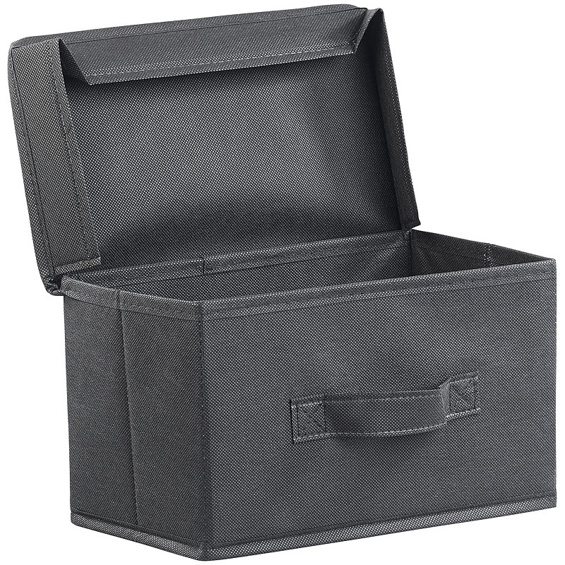 PEARL 4er-Set kleine Aufbewahrungsboxen mit Deckel, faltbar, 25 x 15 x