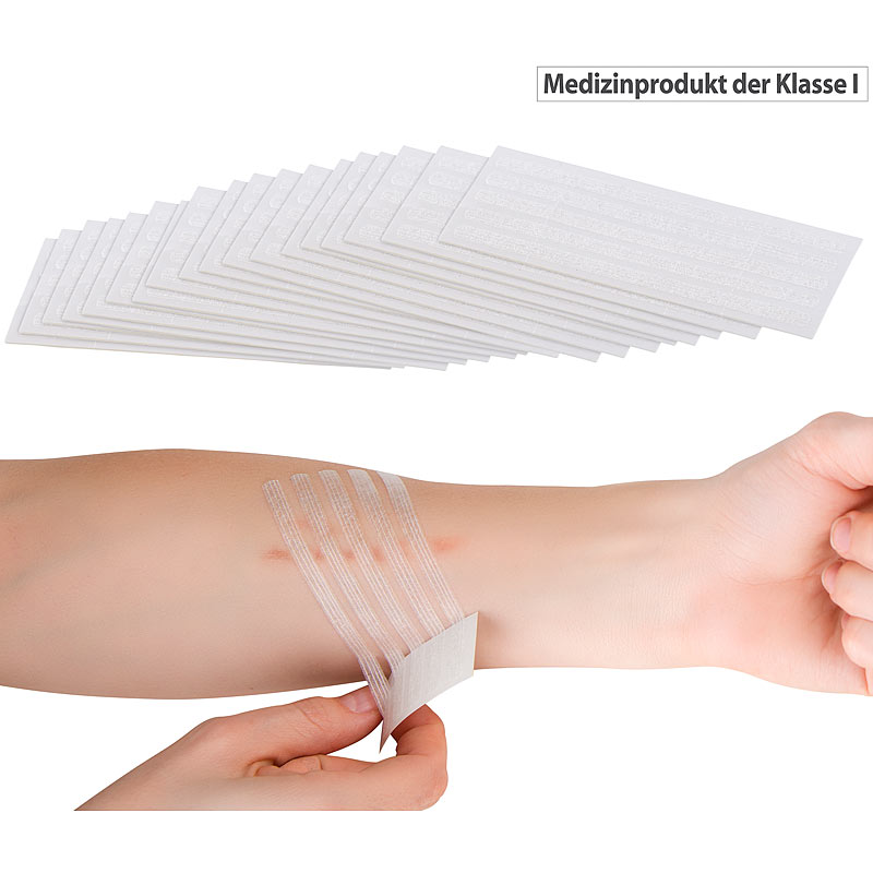 Klammerpflaster Wie Lange Auf Der Wunde Lassen 90er-Pack medizinische Wundnahtstreifen, Klammerpflaster, 102 x 6 mm | eBay
