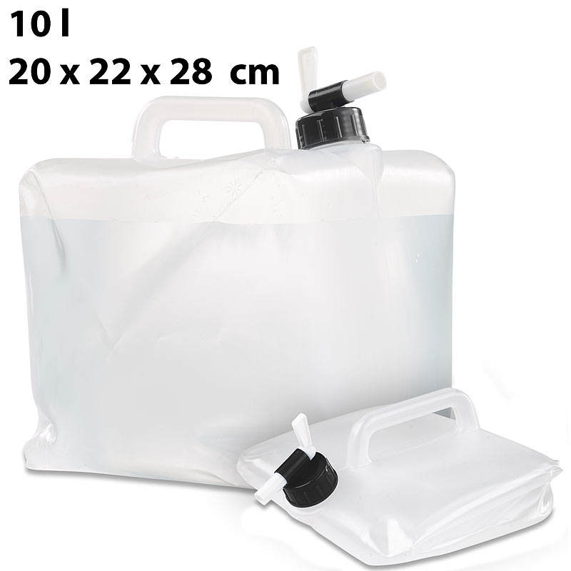 Faltbarer Wasserkanister mit Zapfhahn, 5 Liter, ideal für Trinkwasser