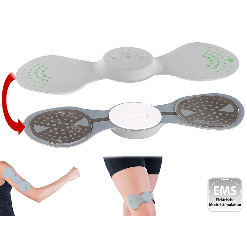 EMS-Muskeltrainer/-Stimulator für Arme, Beine, Taille, Silikon, 2 Pads
