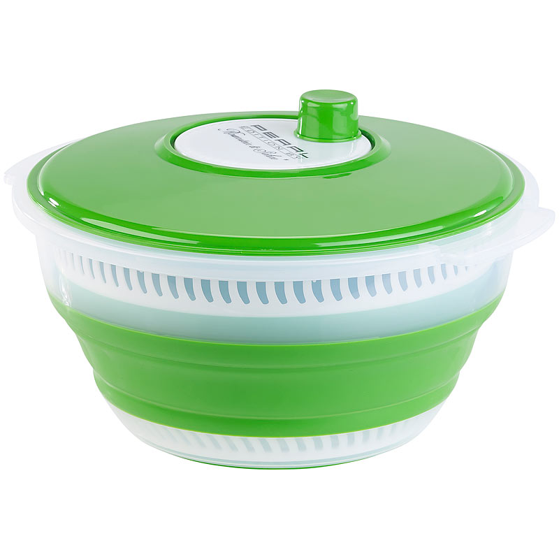 HAC24 Salatschleuder 5 Liter 2er-Set - Mit Sieb & Kurbel Für Knackige Salate