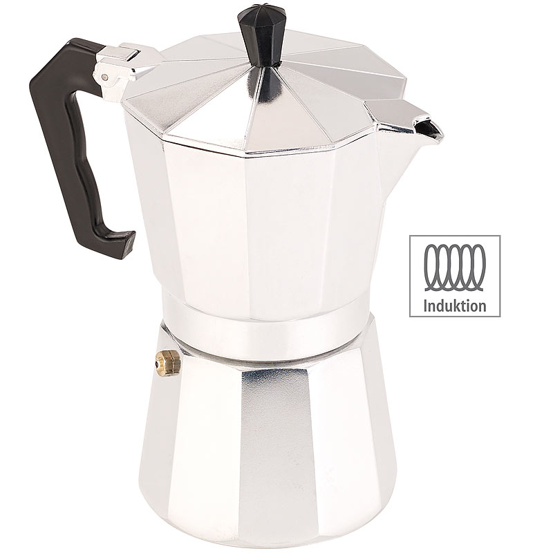 Kaffeekocher: Espressokocher für 6 Tassen, für Induktions-Herde