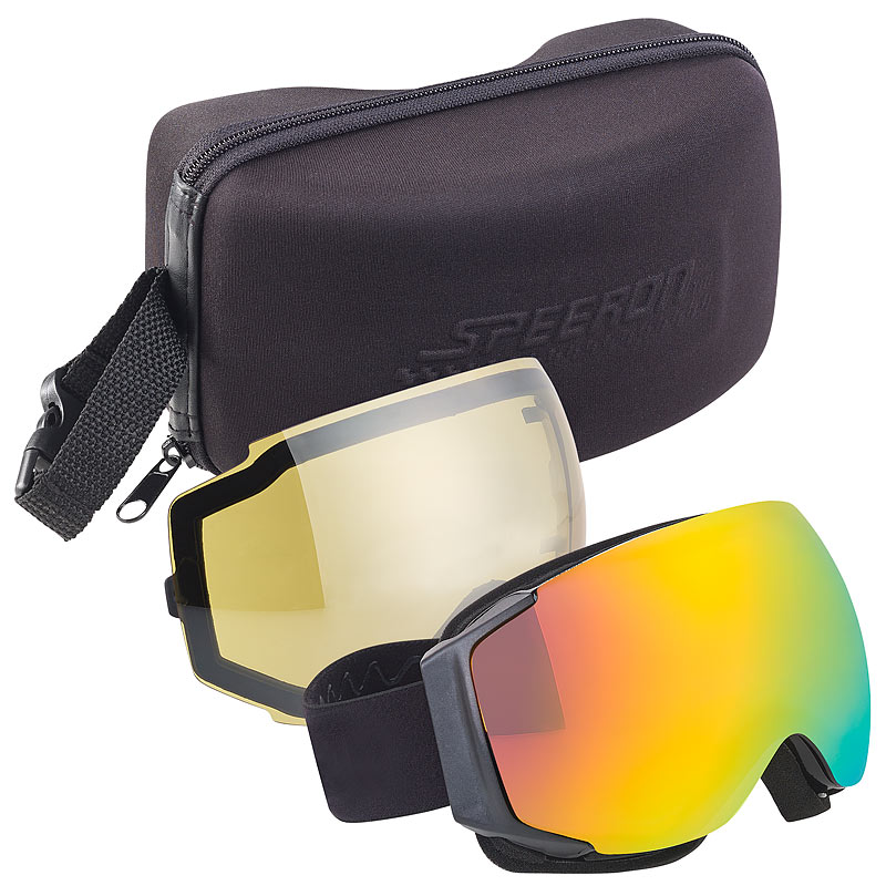 Ski- & Snowboard-Brille mit Panorama-Sicht & kratzfestem Revo-Glas