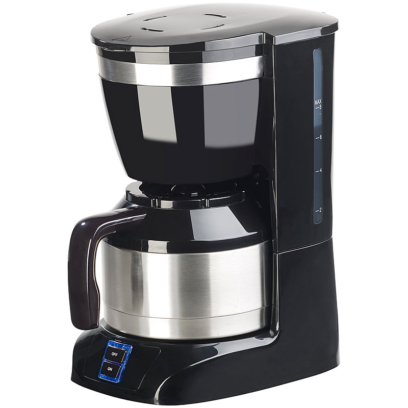 Filterkaffee-Maschine mit Isolierkanne, 1 Liter, 8 Tassen, 800 Watt