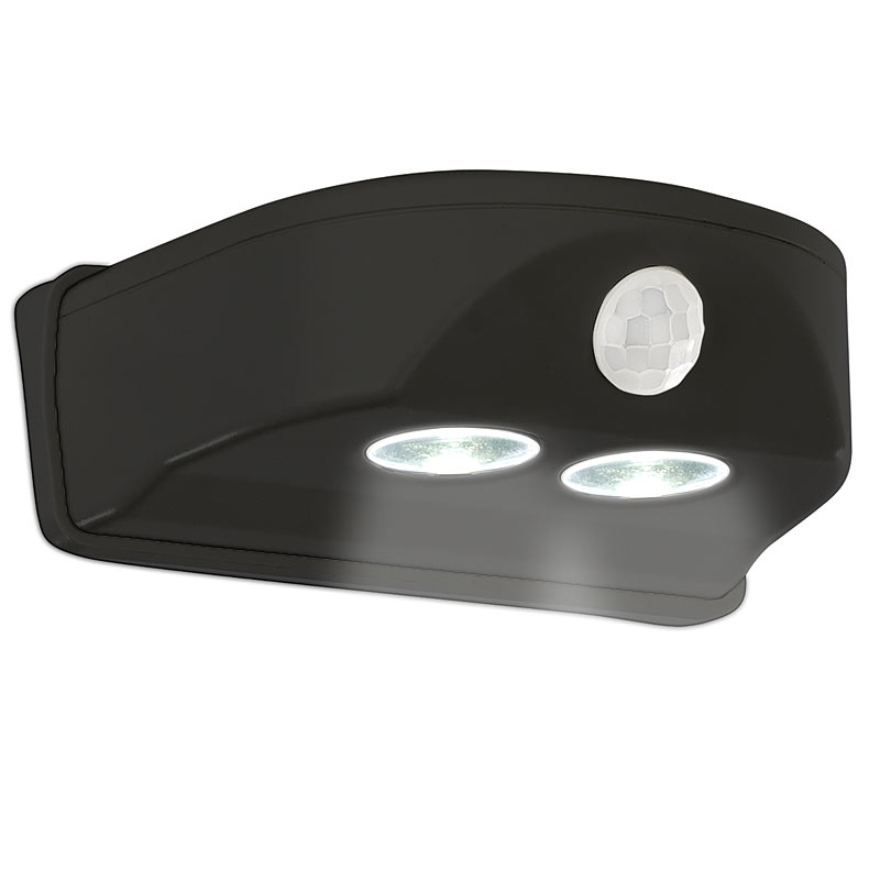 Batterie-LED-Türleuchte, Bewegungs-/Lichtsensor, 0,4 W, 50 lm, schwarz