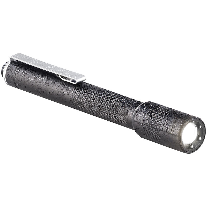 Pen-Light-LED-Taschenlampe, 150 Lumen, 3 Watt, fokussierbar, Alu, IP54