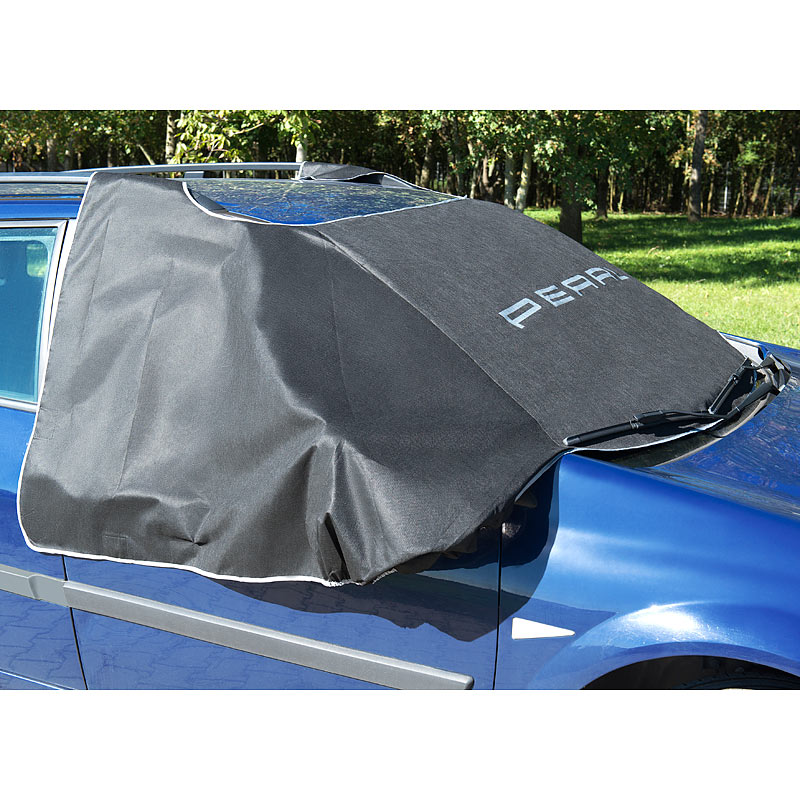 Lescars Auto Sonnenschutz Magnet: 2in1-Universal- Windschutzscheiben-Abdeckung, Magnet-Fixierung, Beutel (Frontscheibenschutz)