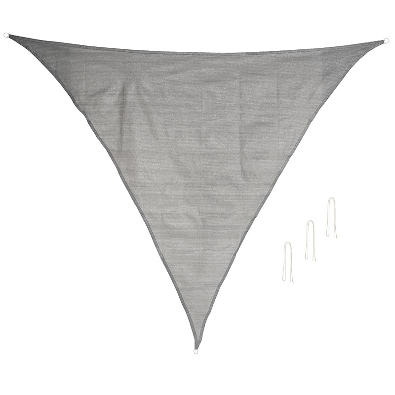 Sonnensegel für Terrasse und Garten, dreieckig, 3 x 3 x 4,25 m, grau | eBay