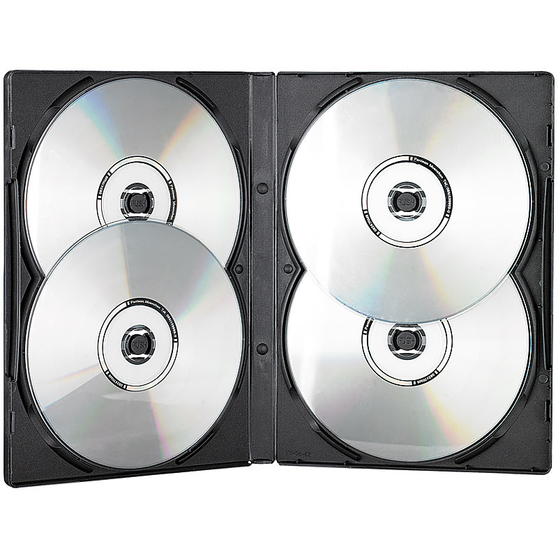 CD/DVD Soft Hülle für 4 DVDs 10er-Set schwarz