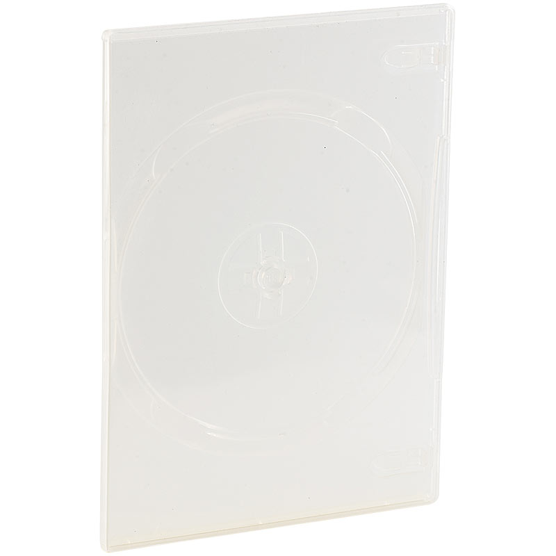 DVD Hüllen ohne Tray: DVD Slim (7 mm) Einzel Box 10er-Set transparent