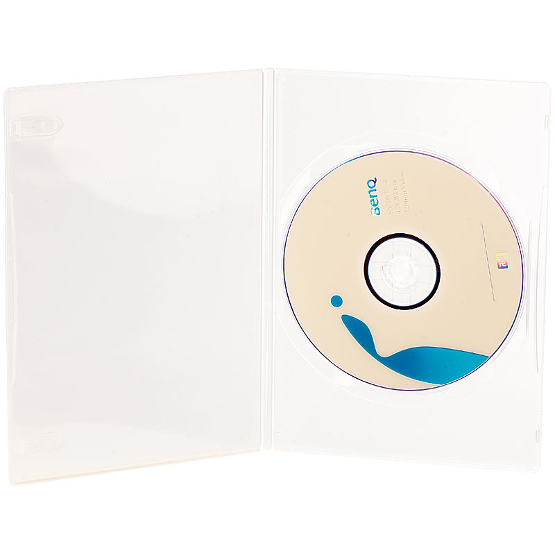 DVD Hüllen ohne Tray: DVD Slim (7 mm) Einzel Box 10er-Set transparent