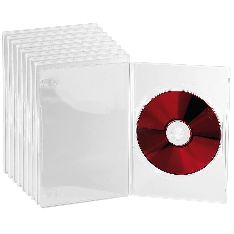 DVD Slim (7 mm) Einzel Box 10er-Set transparent