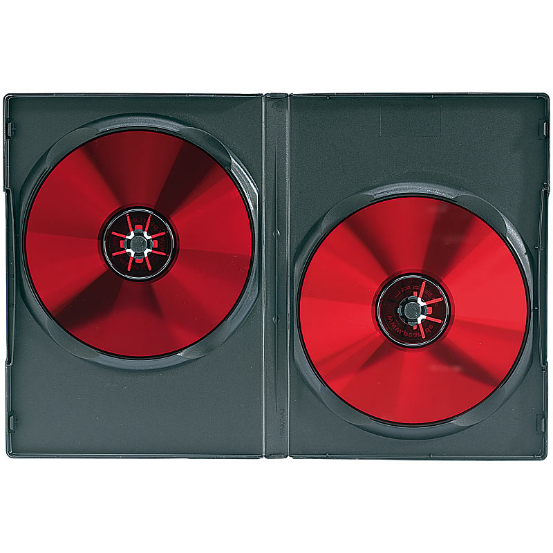 Doppel-CD-/DVD-Hüllen schwarz 10er-Pack