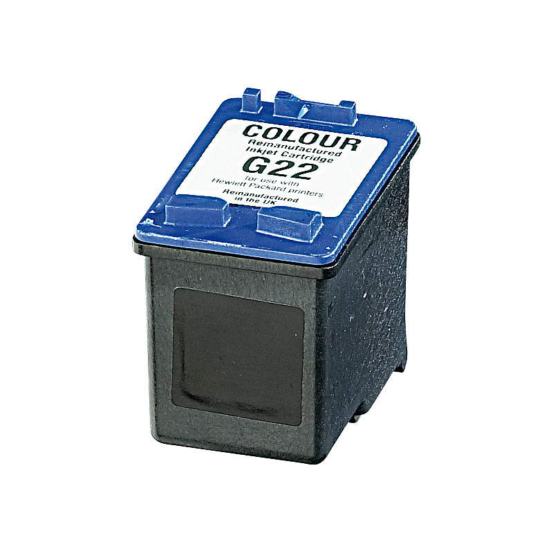 Recycled Cartridge für HP (ersetzt C9352AE No.22), color HC 18ml