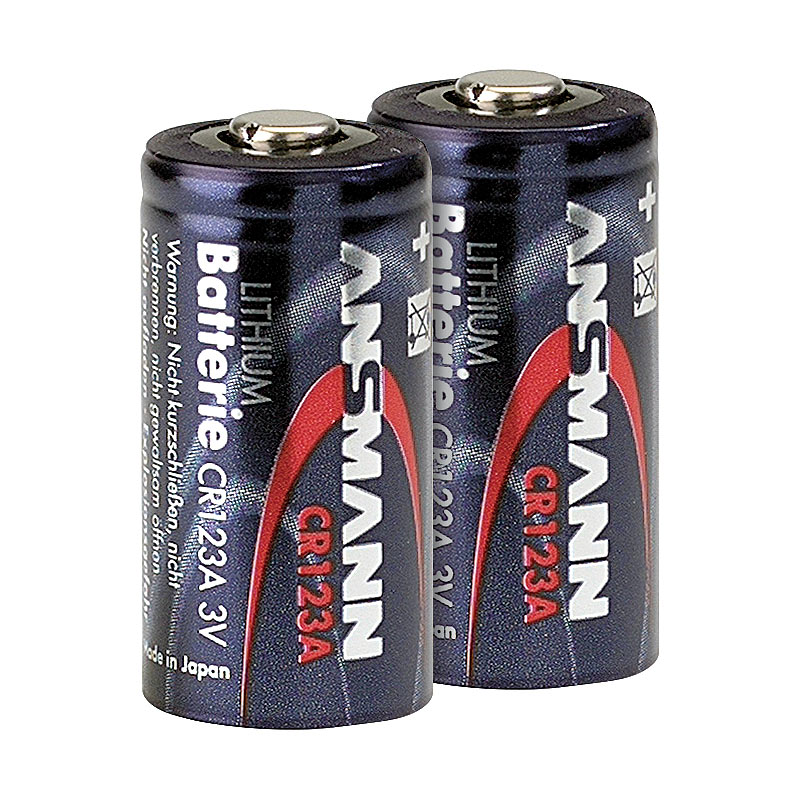 Foto-Lithium-Batterie CR123A, 3 V, im 2er-Sparpack