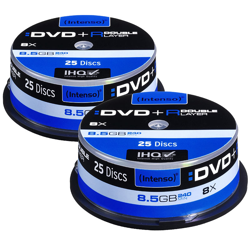 DVD+R 8,5GB 8x Double Layer, 2x 25er-Spindel