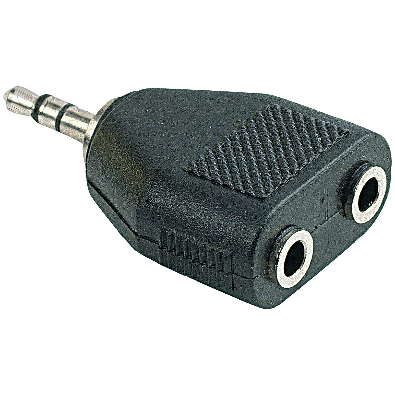 Stereo-Verteiler 3,5-mm-Klinken-Stecker auf 2x 3,5-mm-Klinken-Buchse
