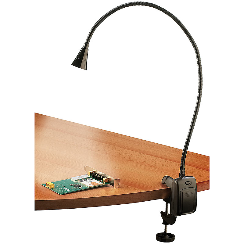 LED-Grill-, BBQ- & Arbeits- Schwanenhals-Lampe mit Schraubklemme