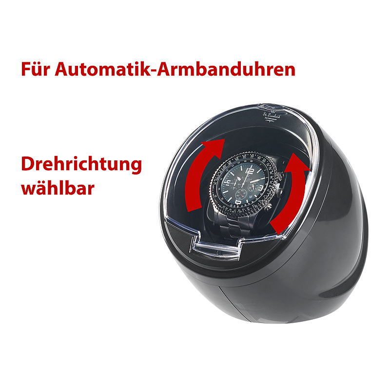 Uhrenbeweger für Automatik-Armbanduhren, 2 LEDs, 4 Betriebs-Modi