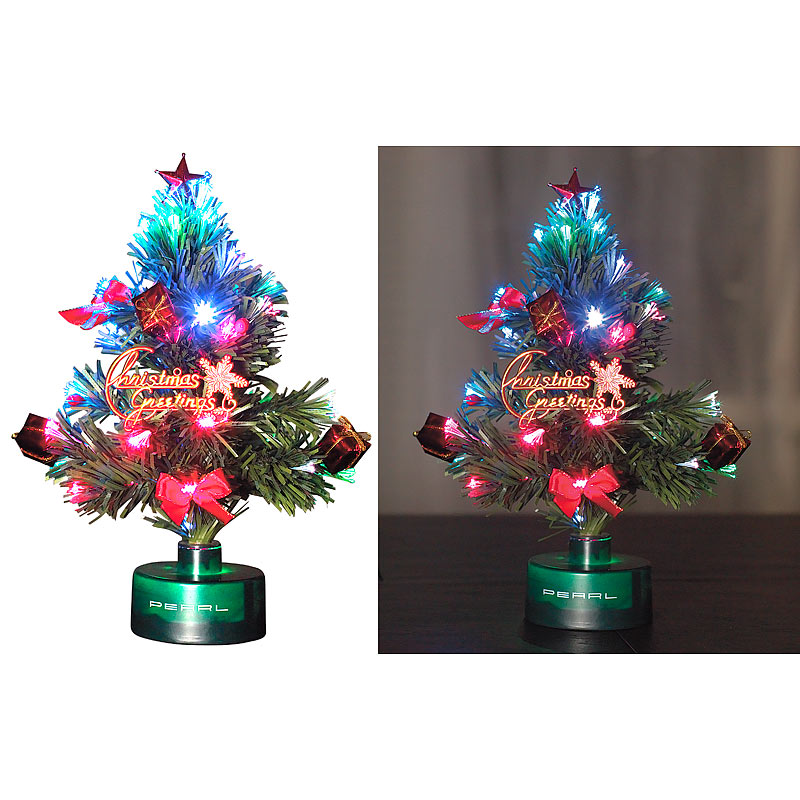 LED-Weihnachtsbaum mit Glasfaser-Farbwechsler