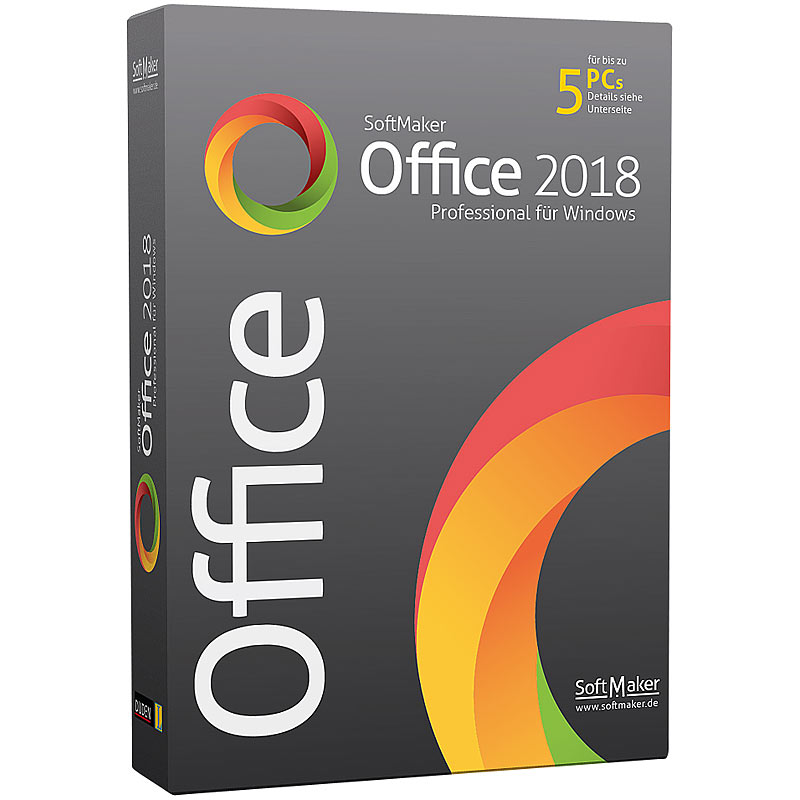 Office 2018 Professional für Windows (für 5 Privat-PCs)