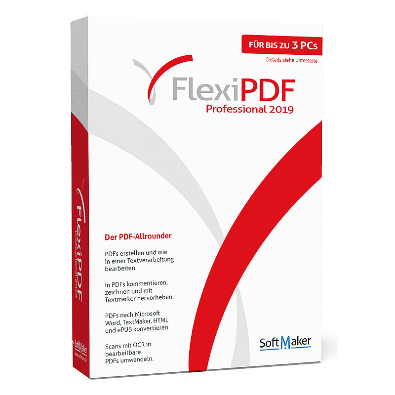 FlexiPDF Professional 2019 für bis zu 3 PCs