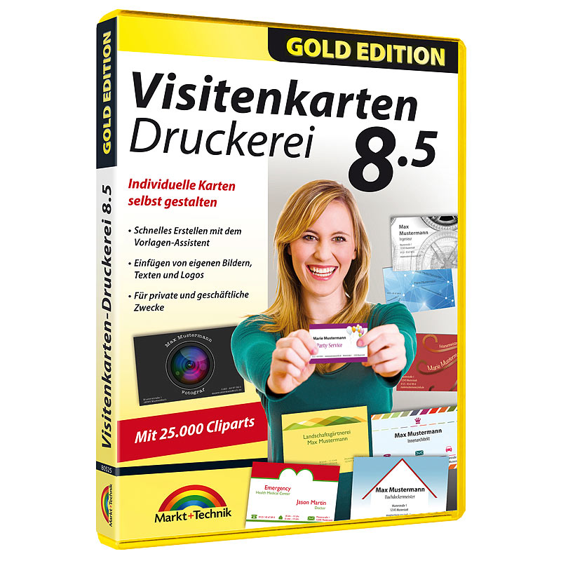 Visitenkarten-Druckerei 8.5 Gold Edition