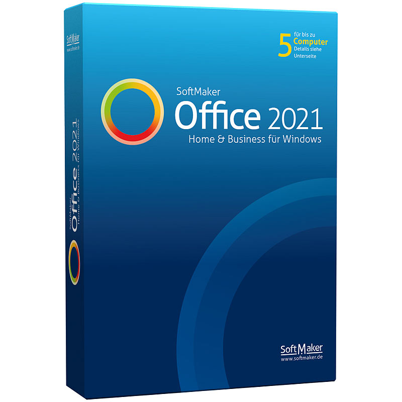 Office 2021 Home & Business für Windows (Lizenz für 5 Privat-PCs)