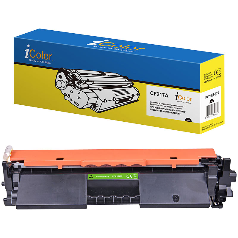 Toner-Kartusche CF217A / 17A für HP-Laserdrucker, black (schwarz)