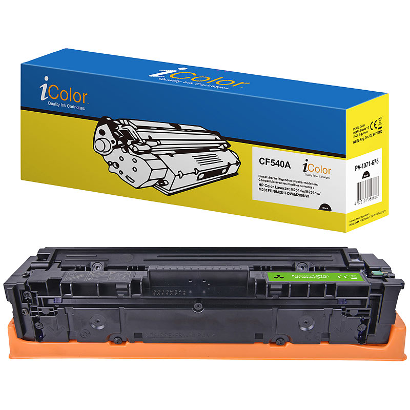 Toner-Kartusche CF540A für HP-Laserdrucker, black (schwarz)