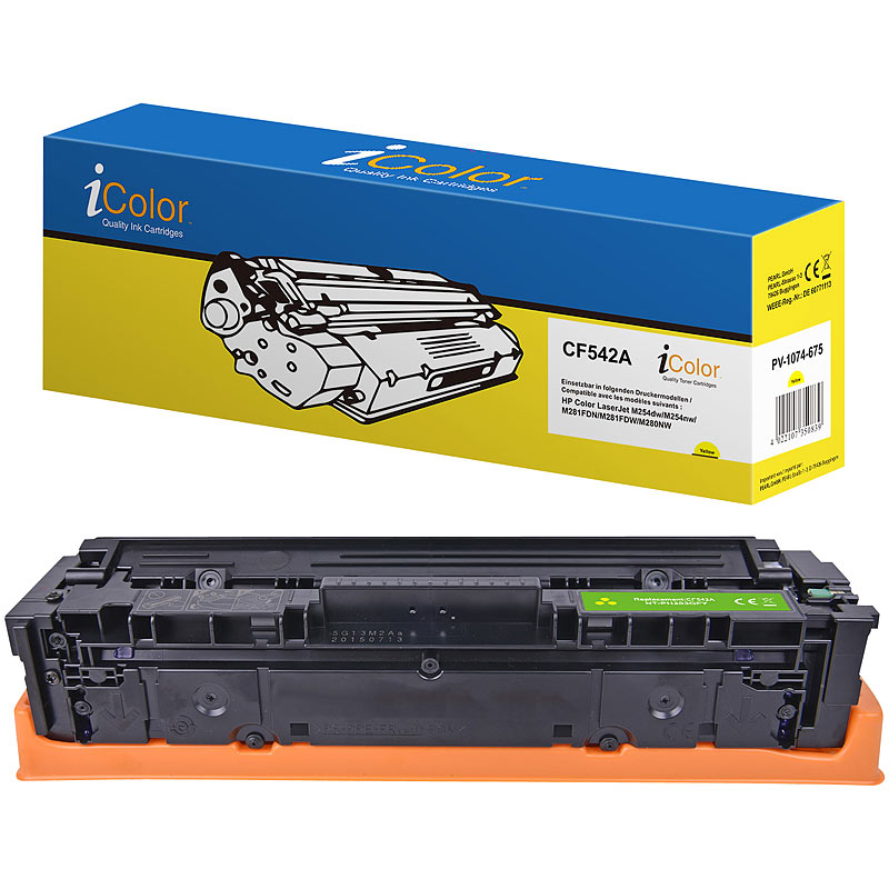 Toner-Kartusche CF542A für HP-Laserdrucker, yellow (gelb)