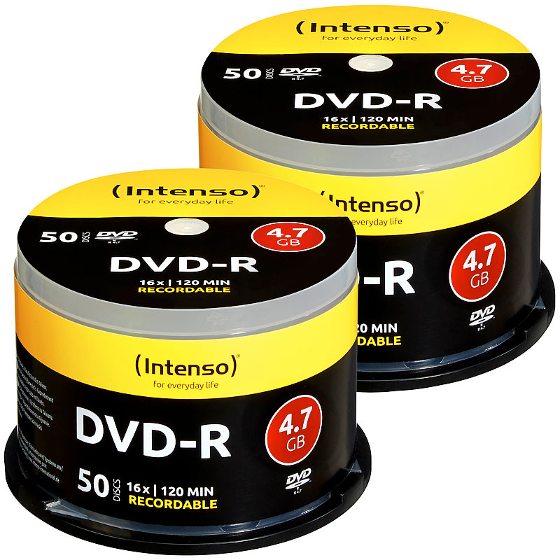 2er-Set DVD-R 4.7GB 16x mit je 50 Rohlingen