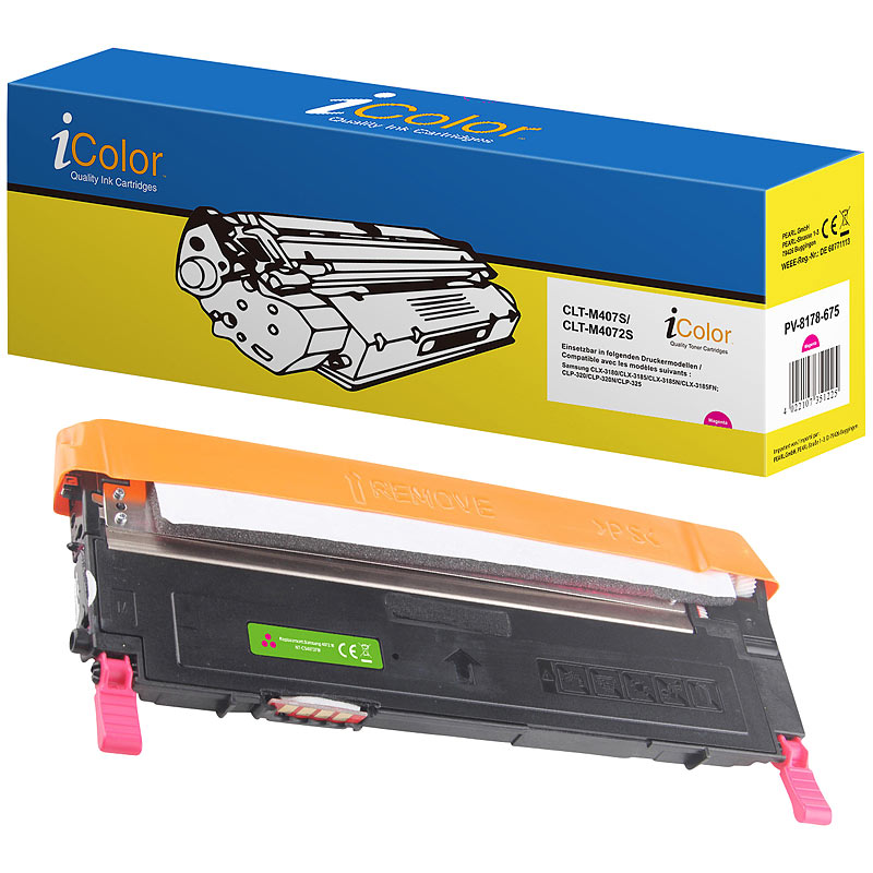 Toner für Samsung CLT-M4072S, magenta, für z.B. SAMSUNG CLP 320