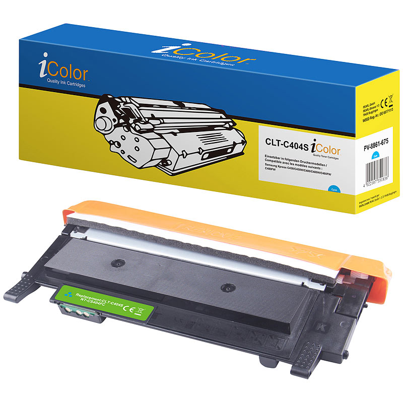 Rebuilt Toner für Samsung CLT-C404S, cyan