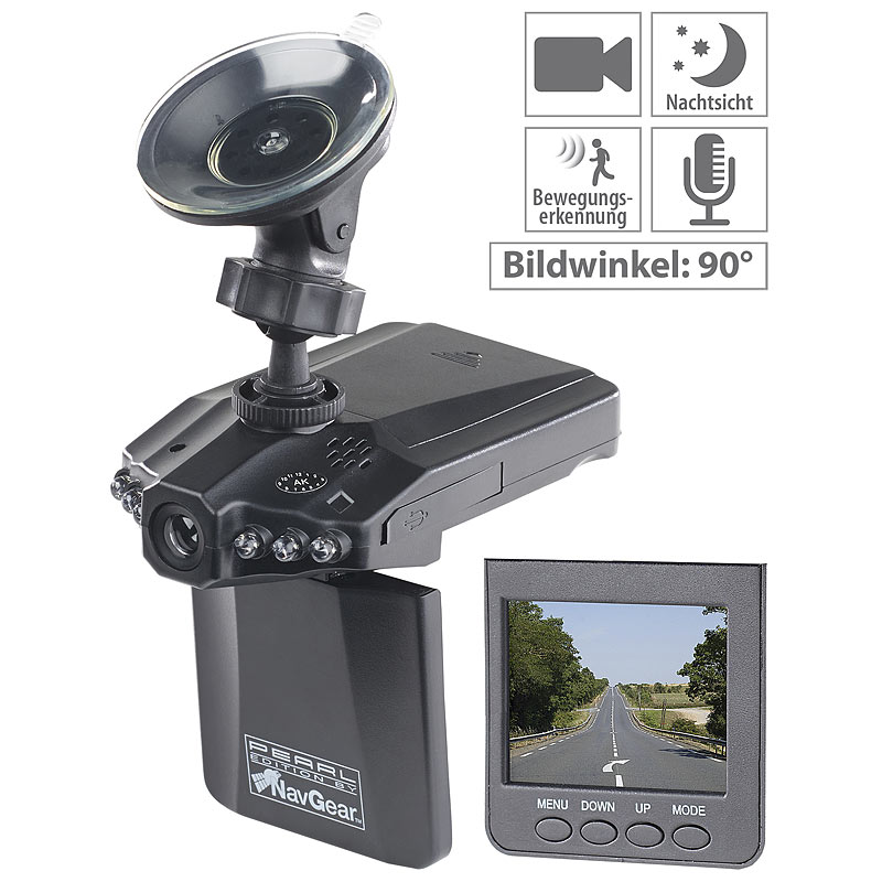 Auto-DVR-Kamera MDV-2250.IR mit LCD-Display & Bewegungserkennung