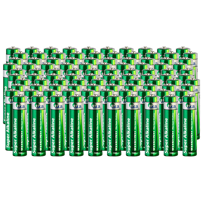 Sparpack Alkaline-Batterien Micro 1,5V Typ AAA, 100 Stück